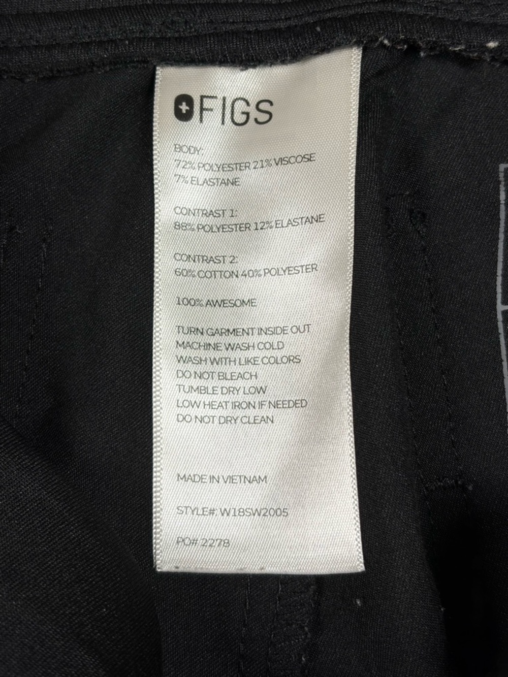 Figs Black Zamora Jogger Pants with Drawstring - Picture 7 of 9